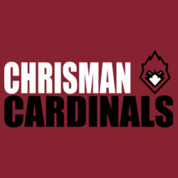 Chrisman Cardinals Design CC2 on a District® - Perfect Blend ® CVC Tee Design