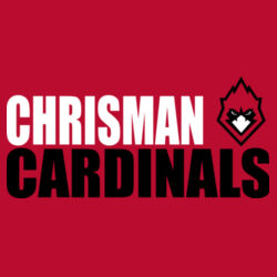 Chrisman Cardinals Design CC2 on a Port & Company® - Youth Core Fleece Pullover Hooded Sweatshirt Design