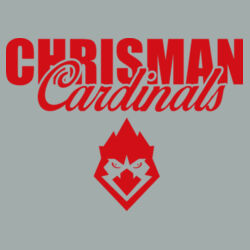 Chrisman Cardinals Design CC4 on a Port & Company® - Core Cotton Ringer Tee Design