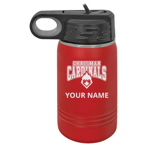 Chrisman Cardinals Design CCE1 Engraved on a Polar Camel® - 12 oz. Water Bottle Vacuum Insulation Thumbnail