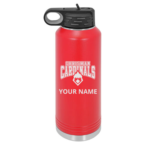 Chrisman Cardinals Design CCE1 Engraved on a Polar Camel® - 20 oz. Water Bottle Vacuum Insulation Thumbnail