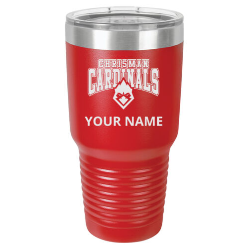 Chrisman Cardinals Design CCE1 Engraved on a Polar Camel® - 30 oz Tumbler Vacuum Insulated with Slider Lid Thumbnail