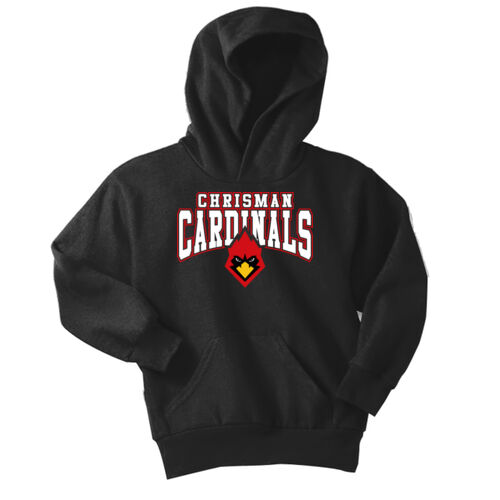 Chrisman Cardinals Design CC1 on a Port & Company® - Youth Core Fleece Pullover Hooded Sweatshirt Thumbnail