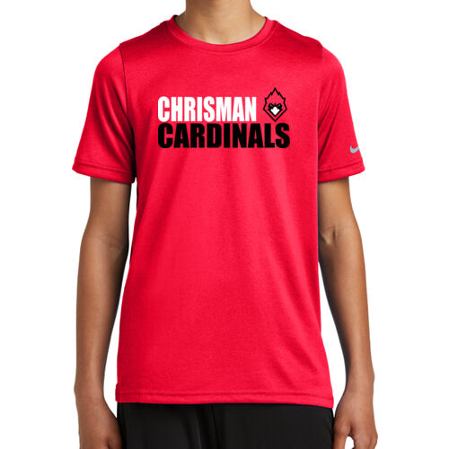 Chrisman Cardinals Design CC2 on a Nike® - Youth Swoosh Sleeve rLegend Tee Thumbnail