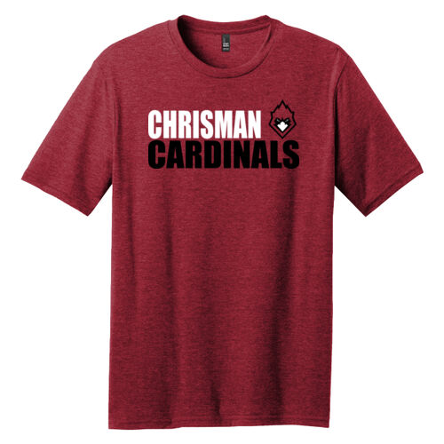 Chrisman Cardinals Design CC2 on a District® - Perfect Blend ® CVC Tee Thumbnail