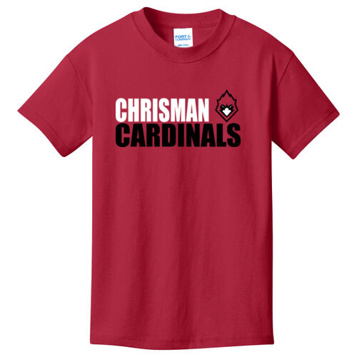 Chrisman Cardinals Design CC2 on a Port & Company® - Youth Core Cotton Tee Thumbnail