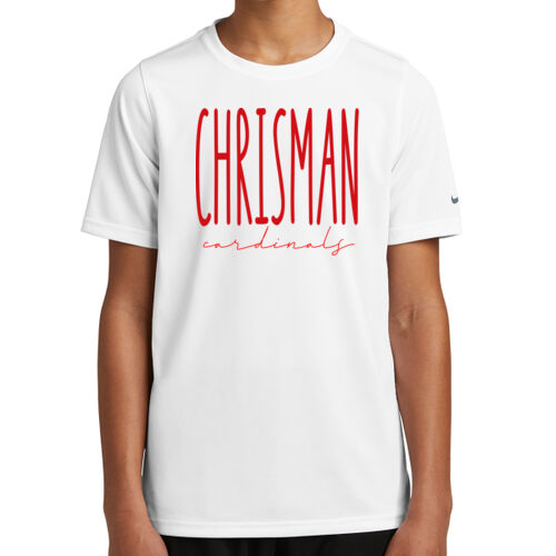 Chrisman Cardinals Design CC3 on a Nike® - Youth Swoosh Sleeve rLegend Tee Thumbnail