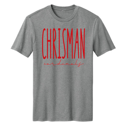 Chrisman Cardinals Design CC3 on a District® - Perfect Blend ® CVC Tee Thumbnail