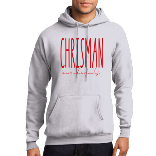 Chrisman Cardinals Design CC3 on a Port & Company® - Core Fleece Pullover Hooded Sweatshirt Thumbnail