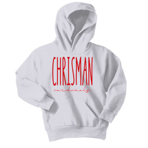 Chrisman Cardinals Design CC3 on a Port & Company® - Youth Core Fleece Pullover Hooded Sweatshirt Thumbnail