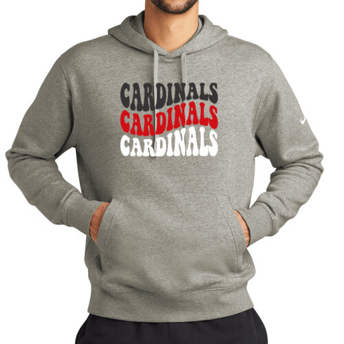Chrisman Cardinals Design CC5 on a District® - Club Fleece Sleeve Swoosh Pullover Hoodie Thumbnail
