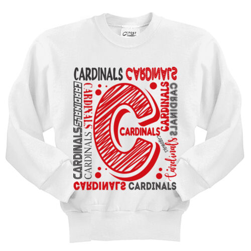 Chrisman Cardinals Design CC6 on a Port & Company® - Youth Core Fleece Crewneck Sweatshirt Thumbnail