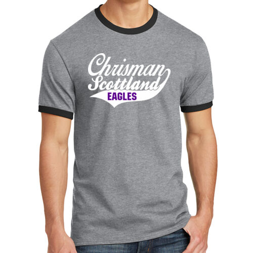 Chrisman - Scottland Eagles Design CS1 on a Port & Company® - Core Cotton Ringer Tee Thumbnail