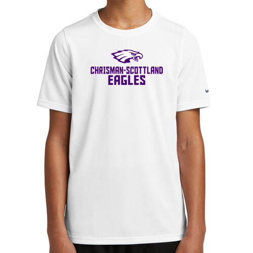 Chrisman - Scottland Eagles Design CS2 on a Nike® - Youth Swoosh Sleeve rLegend Tee Thumbnail