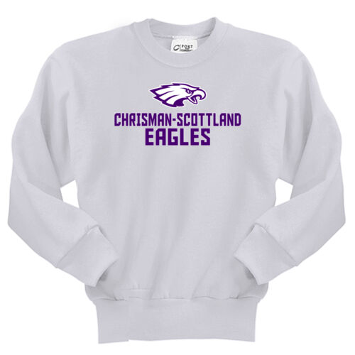 Chrisman - Scottland Eagles Design CS2 on a Port & Company® - Youth Core Fleece Crewneck Sweatshirt Thumbnail