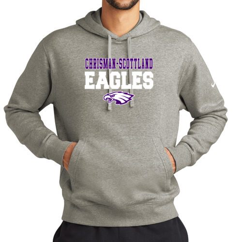 Chrisman - Scottland Eagles Design CS3 on a Nike® - Club Fleece Sleeve Swoosh Pullover Hoodie Thumbnail