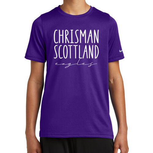 Chrisman - Scottland Eagles Design CS4 on a Nike® - Youth Swoosh Sleeve rLegend Tee Thumbnail