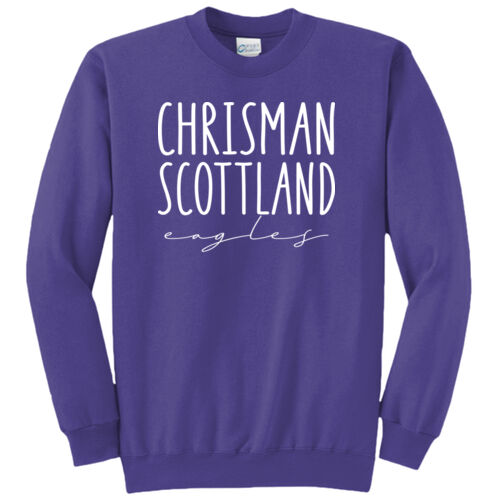 Chrisman - Scottland Eagles Design CS4 on a Port & Company® - Core Fleece Crewneck Sweatshirt Thumbnail