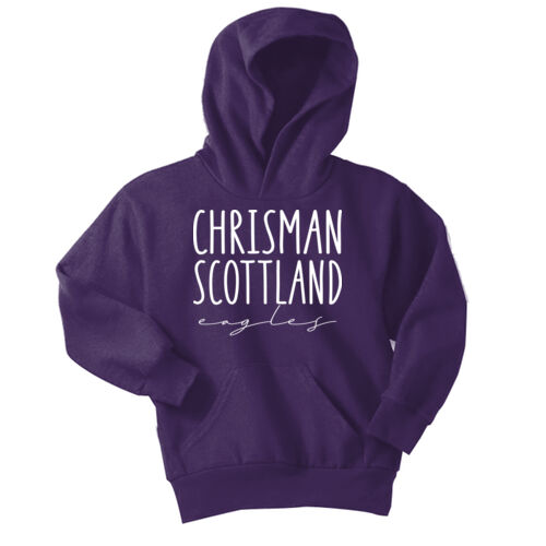 Chrisman - Scottland Eagles Design CS4 on a Port & Company® - Youth Core Fleece Pullover Hooded Sweatshirt Thumbnail