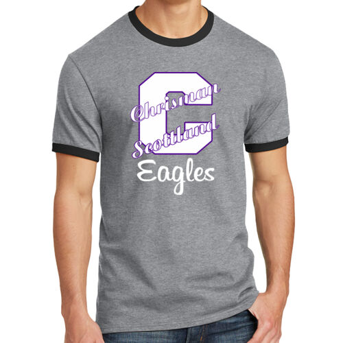 Chrisman - Scottland Eagles Design CS5 on a Port & Company® - Core Cotton Ringer Tee Thumbnail
