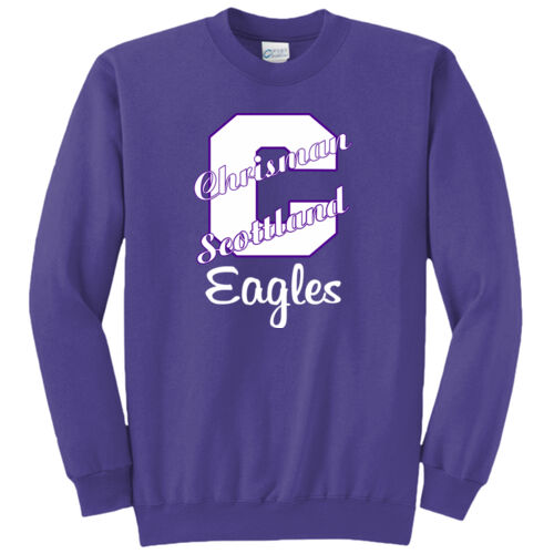 Chrisman - Scottland Eagles Design CS5 on a Port & Company® - Core Fleece Crewneck Sweatshirt Thumbnail