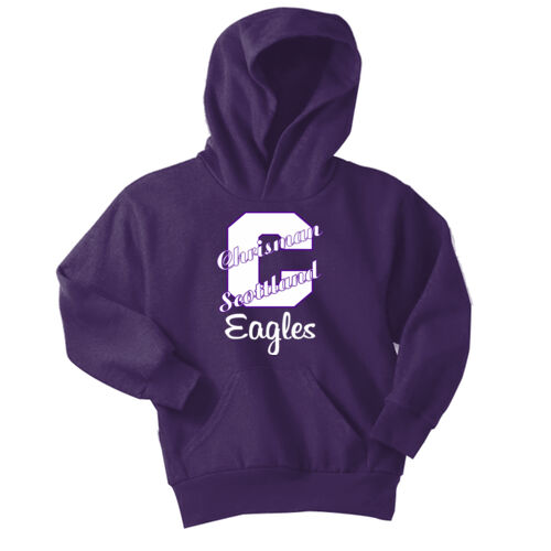 Chrisman - Scottland Eagles Design CS5 on a Port & Company® - Youth Core Fleece Pullover Hooded Sweatshirt Thumbnail